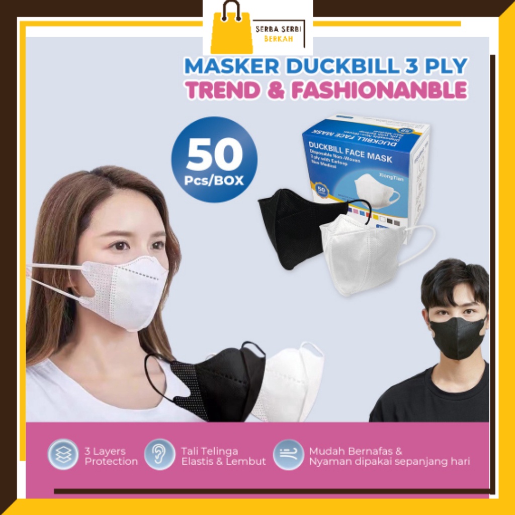 Jual SSB - Masker Duckbill 3Ply Disposable (50 Pcs) | Shopee Indonesia