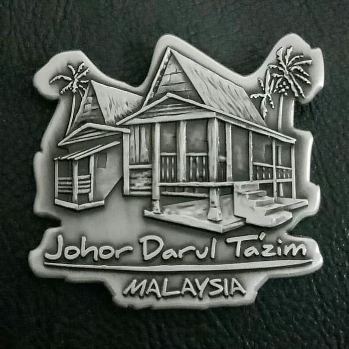 Jual tempelan kulkas metal souvenir johor negara malaysia