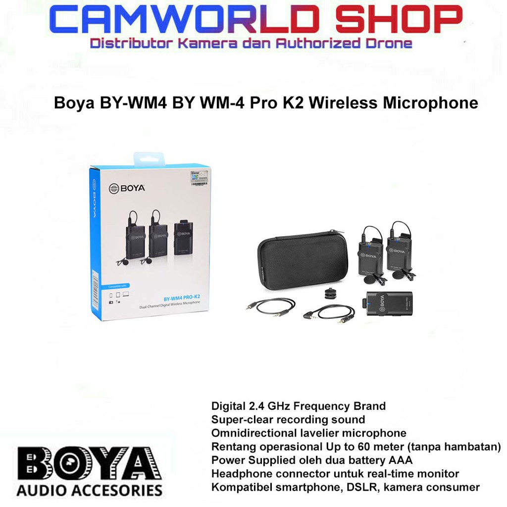 Jual oya BY-WM4 BY WM-4 Pro K2 Wireless Microphone | Shopee Indonesia