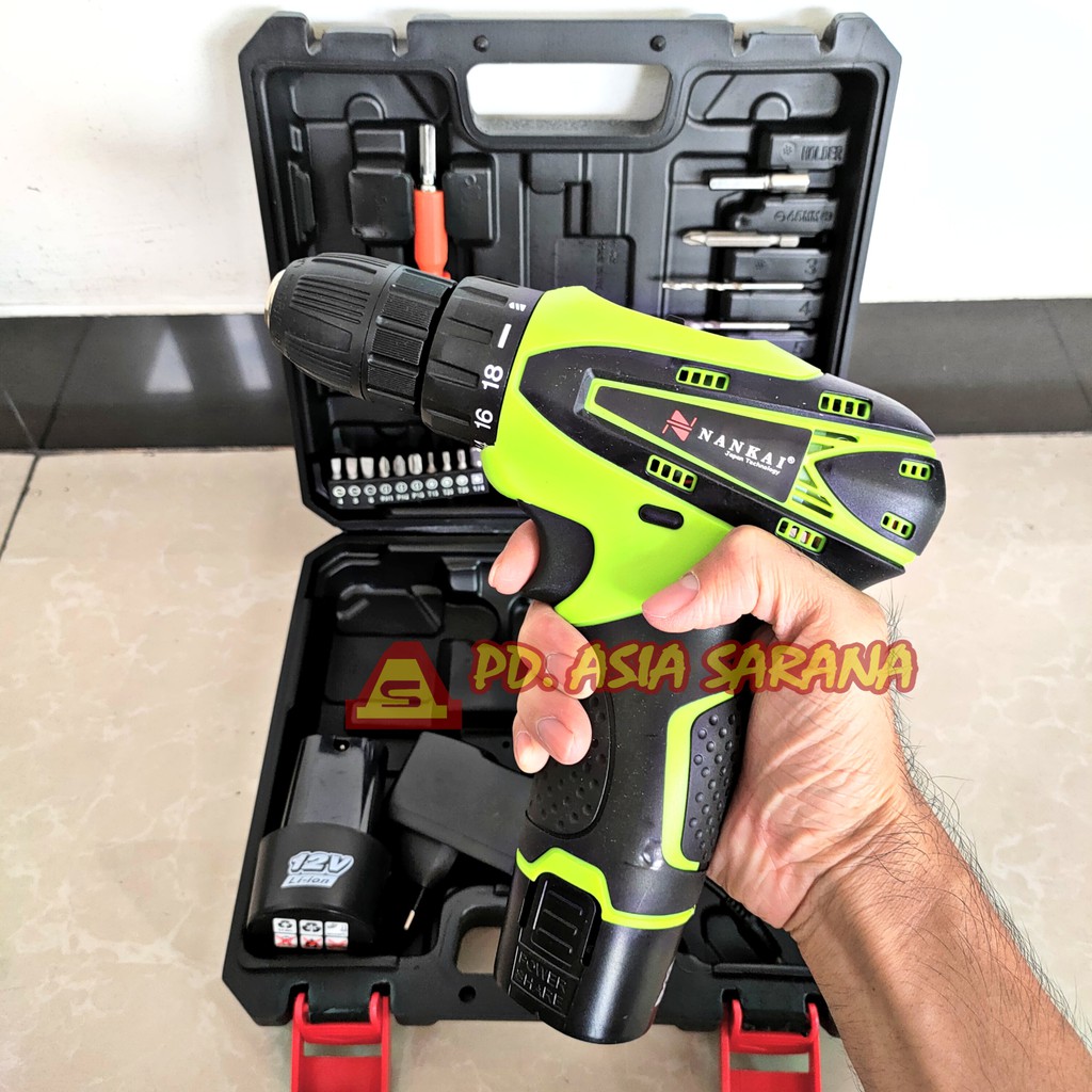 Jual Cordless Drill V Nankai Aksesoris Mesin Bor Baterai Tanpa