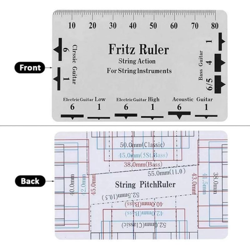 Jual Fritz Ruler Guitar String Action Gauge Penggaris Gitar | Shopee ...