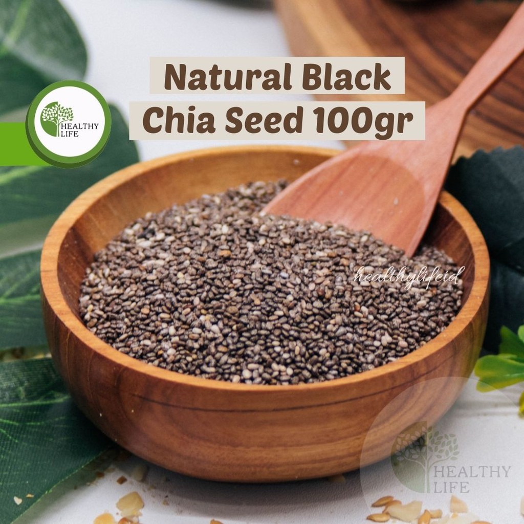 Jual Natural Black Chia Seed Mexico 100 gr | Shopee Indonesia