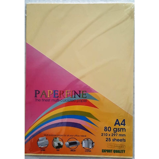 Jual Kertas Hvs Warna A4 Paperfine 80 Gram Shopee Indonesia 4954