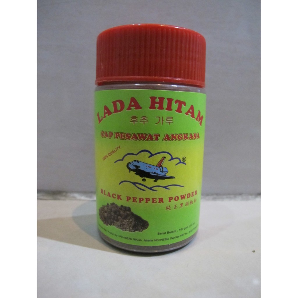 Jual BUBUK LADA HITAM CAP PESAWAT 100G | Shopee Indonesia