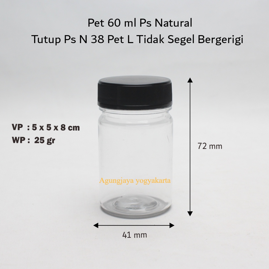 Jual Botol Obat 60 ml Natural / Botol Kapsul / Botol Tablet / Botol ...