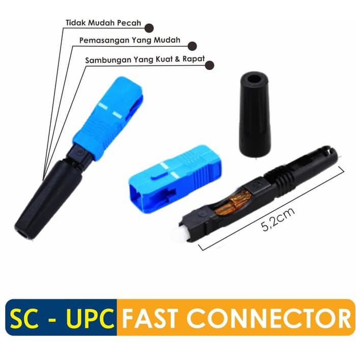 Jual Fast Connector SC UPC Fiber Optik biru FTTH KONEKTOR SATUAN 1pc ...