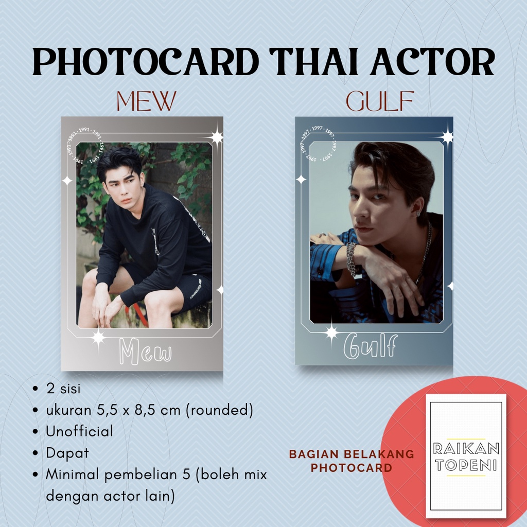 Jual Photocard Thai Actor Thailand Actor Actor Thailand Raikantopeni