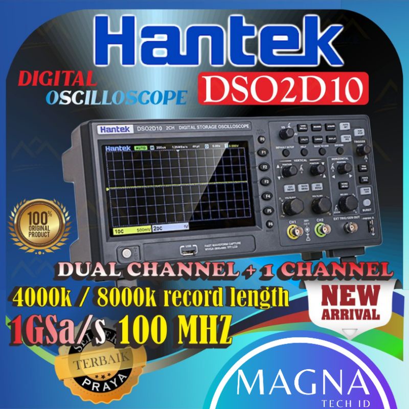 Jual Digital Oscilloscope HANTEK DSO2D10 DSO5102P 2 Channel Shopee
