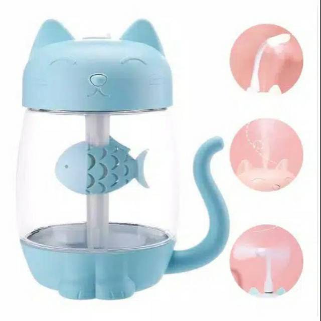 Jual Air Humidifier Kitty / Car Humidifier 3in1 Pelembab Udara Ruangan ...