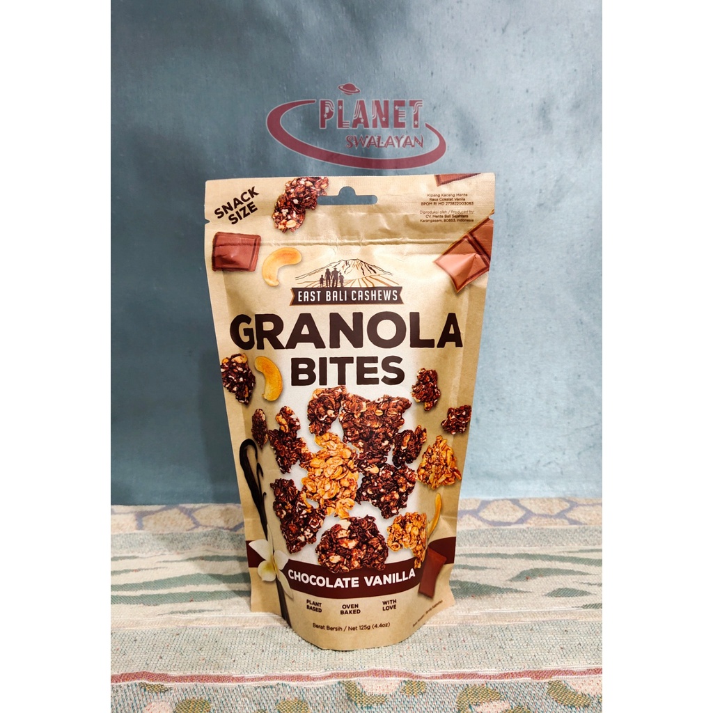 Jual EAST BALI CASHEWS GRANOLA BITES CHOCOLATE VANILLA Shopee Indonesia