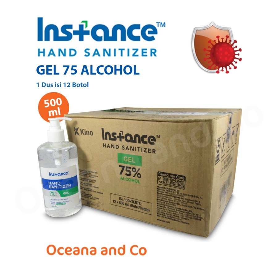 Jual Instance Hand Sanitizer Gel 500 Ml 1 DUS ISI 12 PCS Shopee Indonesia