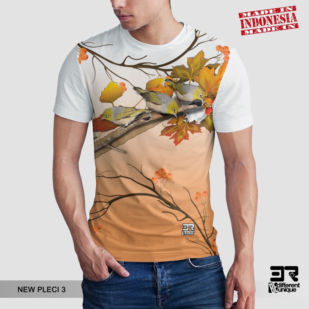 Jual [ COD ] KAOS PRINTING GAMBAR BURUNG PLECI NEW 3 - BAJU HEWAN ...