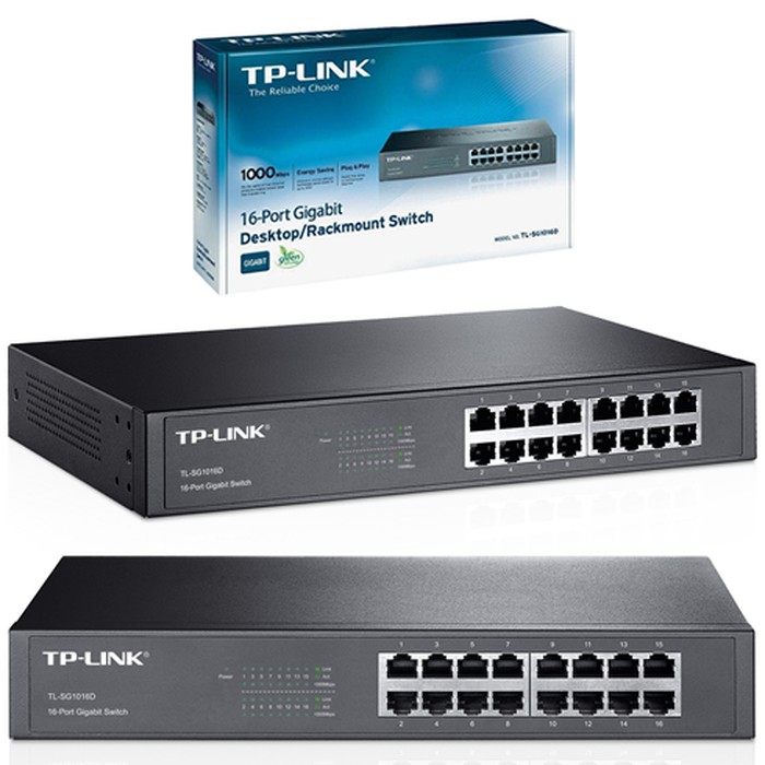 Jual SWITCH HUB 16 PORT GIGABIT TPLINK 10/100/1000 TLSG1016D Shopee