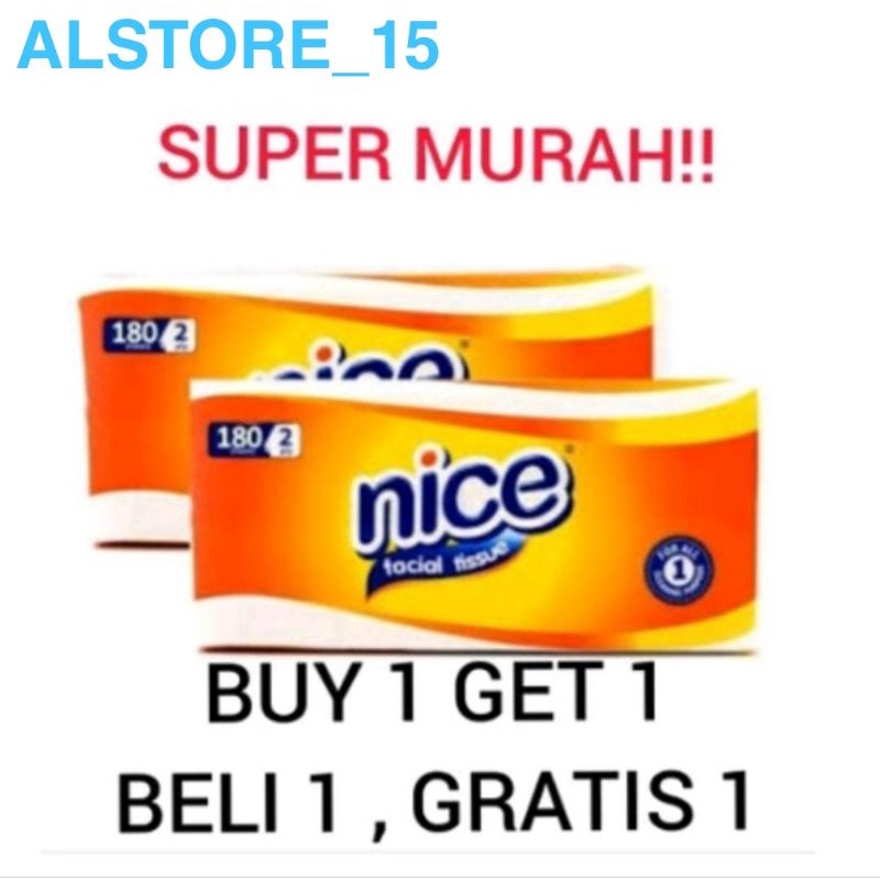 Jual Tissue Nice 180 Sheets 2ply ( Buy 1 Get 1 ) | Shopee Indonesia