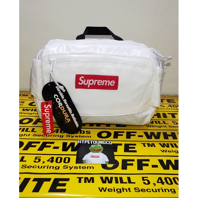 Jual Diskon SUPREME WAIST BAG WHITE FW17 Tas Pinggang Shopee Indonesia