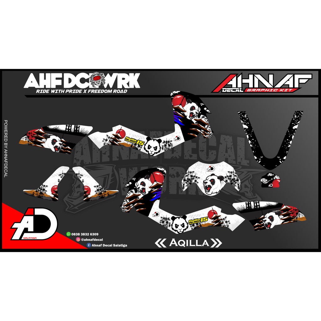 Jual Decal NMAX 155 Desain Panda Zombie Superglossy | Shopee Indonesia
