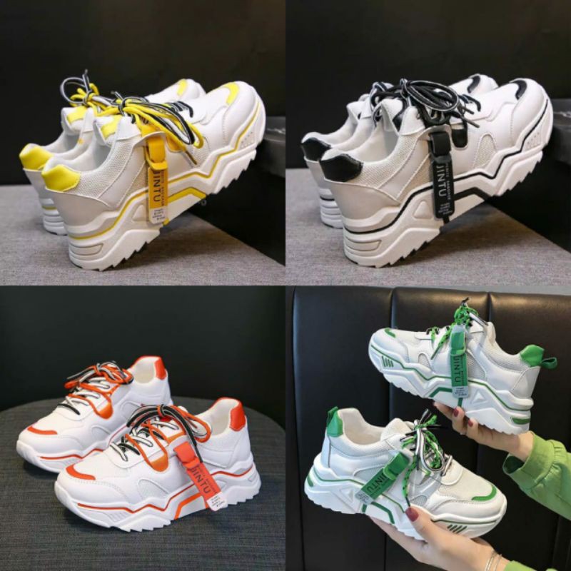 Jual SNEAKER WANITA TERBARU SEPATU JINTU LIMA WARNA PREMIUM