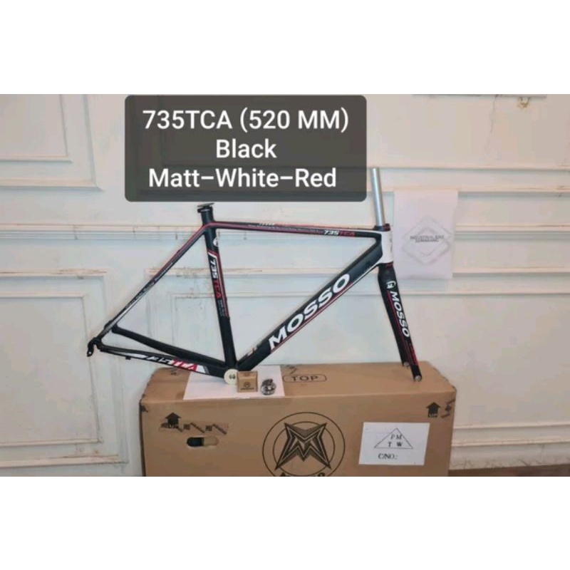 Jual Frame Roadbike Mosso 735TCA Size 520mm Warna Hitam Merah