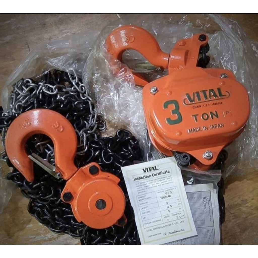 Jual (SMG) chainblock takel vital kerekan manual katrol 3 ton x 5 meter ...