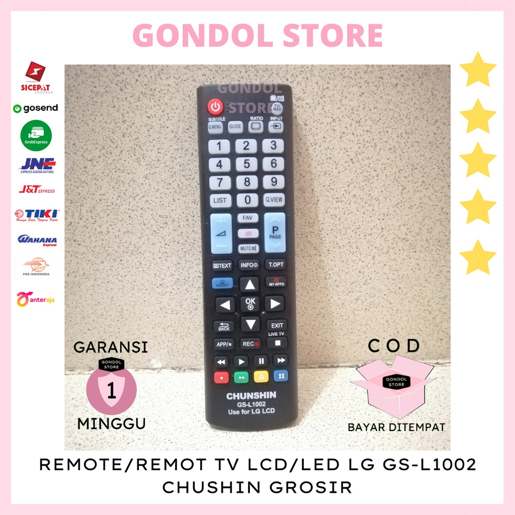 Jual REMOTE TV LG SEMUA TIPE BISA PAKAI LCD/LED TV LG CHUSHIN L-1002