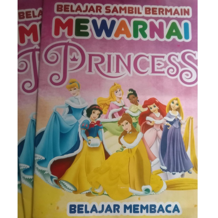 Jual Buku Mewarnai Membaca & Menulis & Berhitung Edisi Princess ...