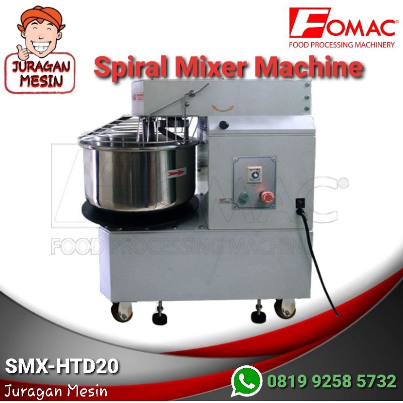 Jual Mesin Pengaduk Adonan Roti Liter Spiral Mixer Smx Htd Fomac Shopee Indonesia