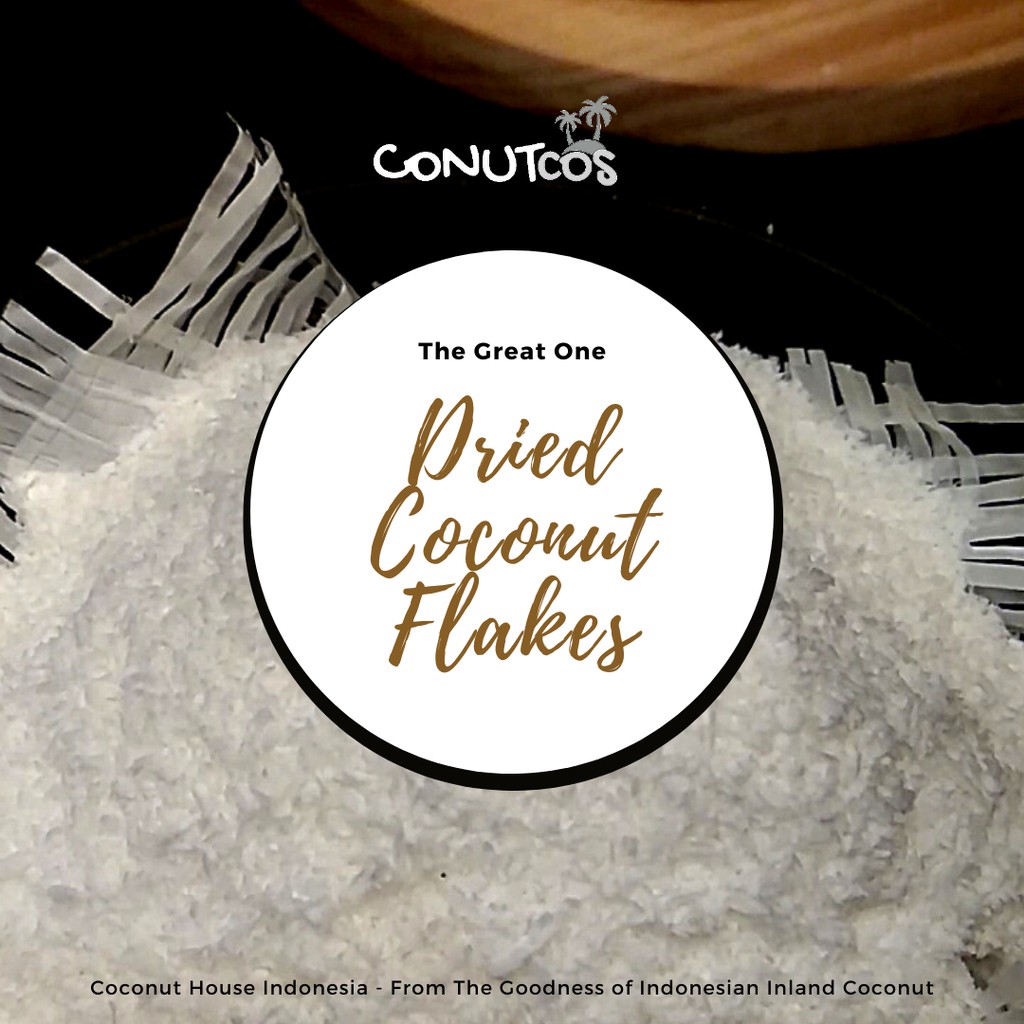Jual Dried Coconut Flakes (Kelapa Kering Asli Untuk Kue Makassar) 400gr