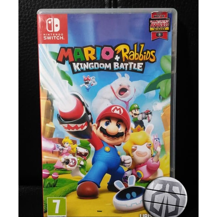 Jual nintendo switch cartridge card game mario + rabbids kingdom battle ...