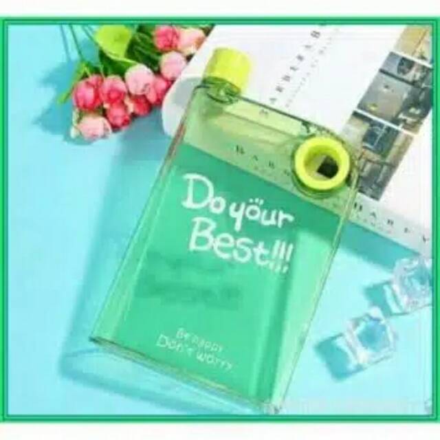 Jual A039 Memo Botol Do Your Best Transparan Minum Plastik | Shopee ...
