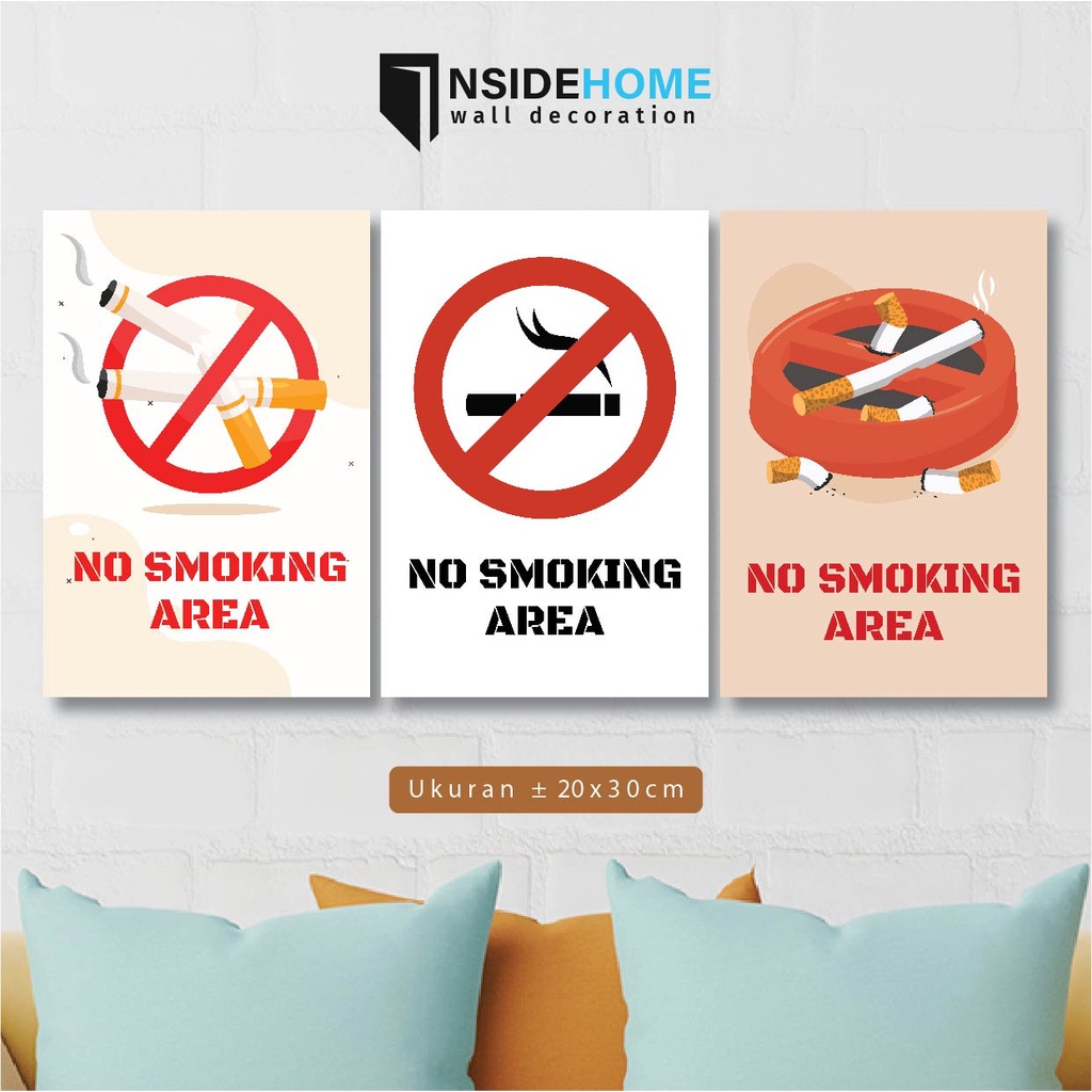 Jual Hiasan Dinding No Smoking Quotes Dilarang Merokok Pajangan Rumah