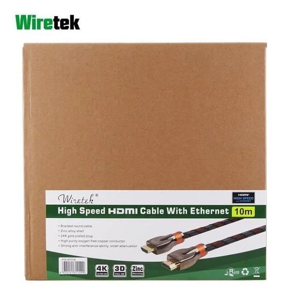 HDMI 2.0 High Speed HDMI Cable with Ethernet 10 meter WIRETEK