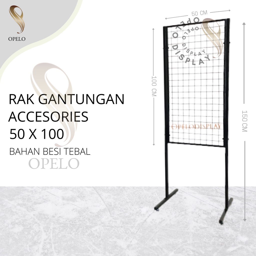 Jual RAK MUNDO 100 CM X 50 CM / RAK GANTUNGAN ACCESORIES BERDIRI ...