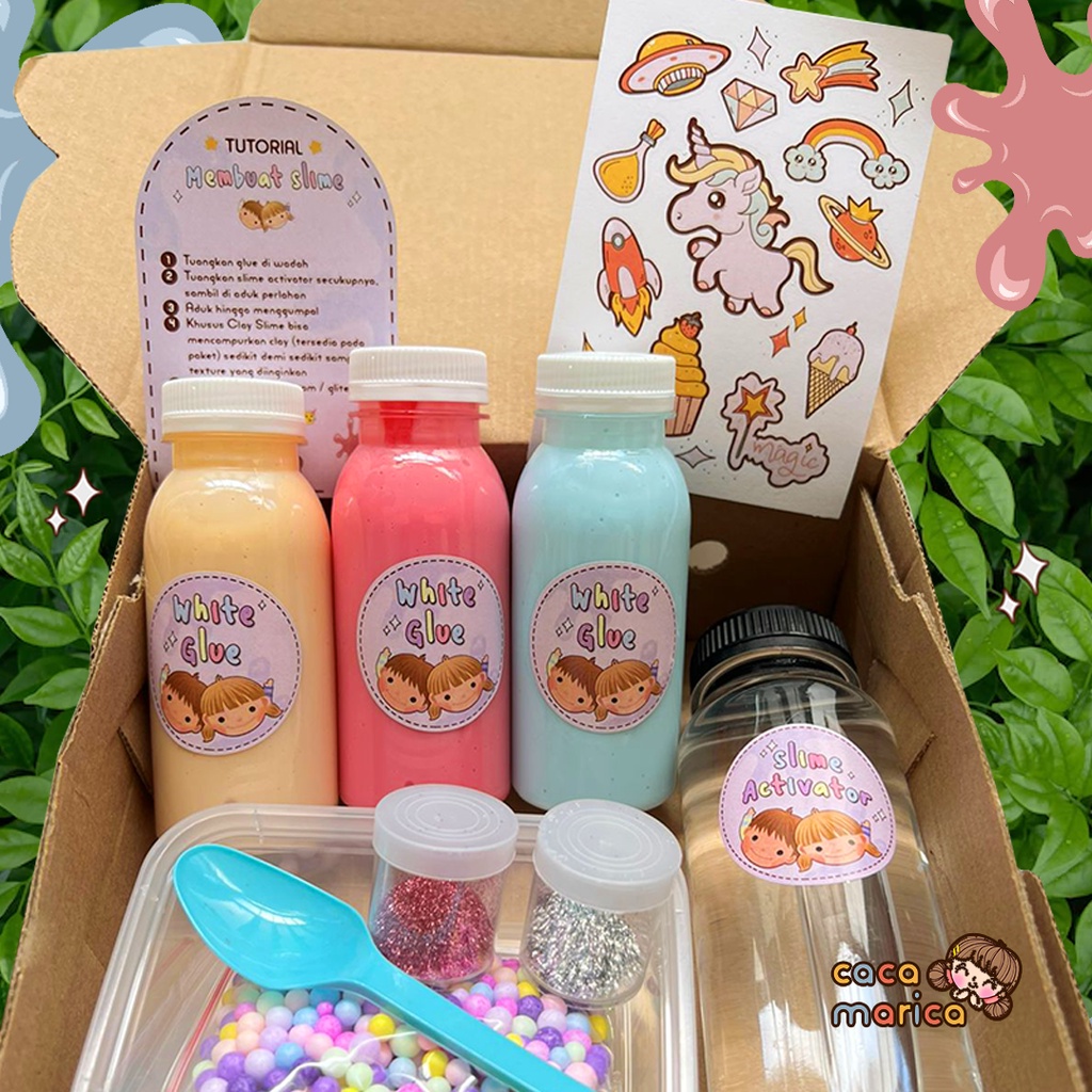 Jual Tofu Unicorn Milkyway Slime Kit LENGKAP ANTI GAGAL | Mainan ...