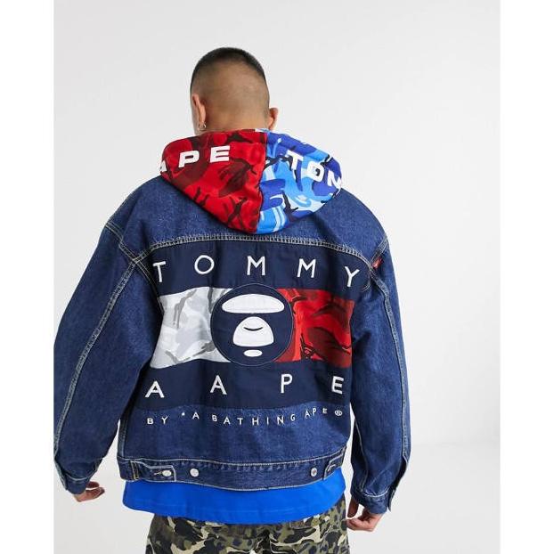 Jual JAKET JEANS BAPE HOODIE JAKET BAPE A BATHING APE Shopee Indonesia