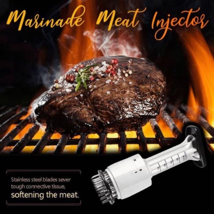 Jual MEAT TENDERIZER NEEDLE STAINLESS STEEL STEAK MEAT INJECTOR ...