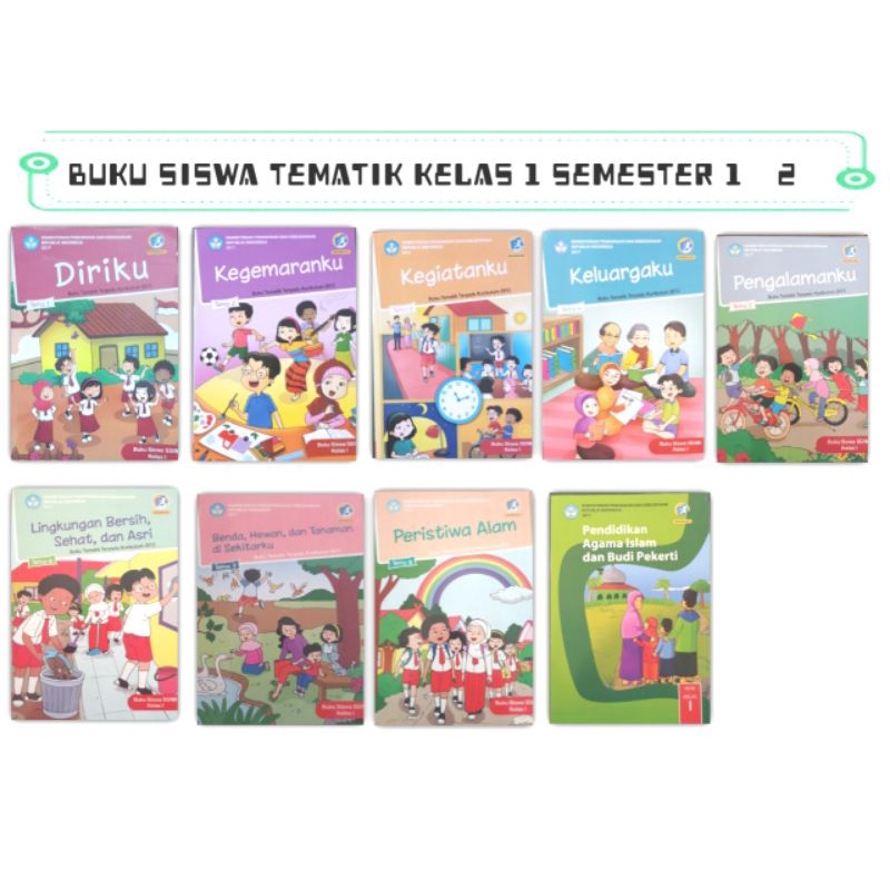 Jual BUKU TEMATIK SD Dikbud KELAS 1 TEMA 1,2,3,4,5,6,7,8 agama islam 1 ...