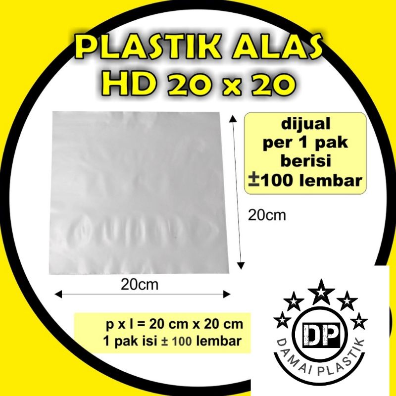 Jual Plastik Alas Makanan Sterofoam Bubur Plastik Alas Dus 20x20 Pp Tatakan Shopee Indonesia 0712