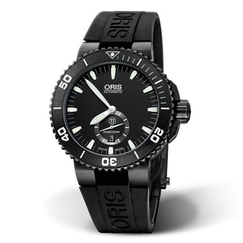 Oris Diving Aquis Titan Small Second Date 739 7674 7754 RS