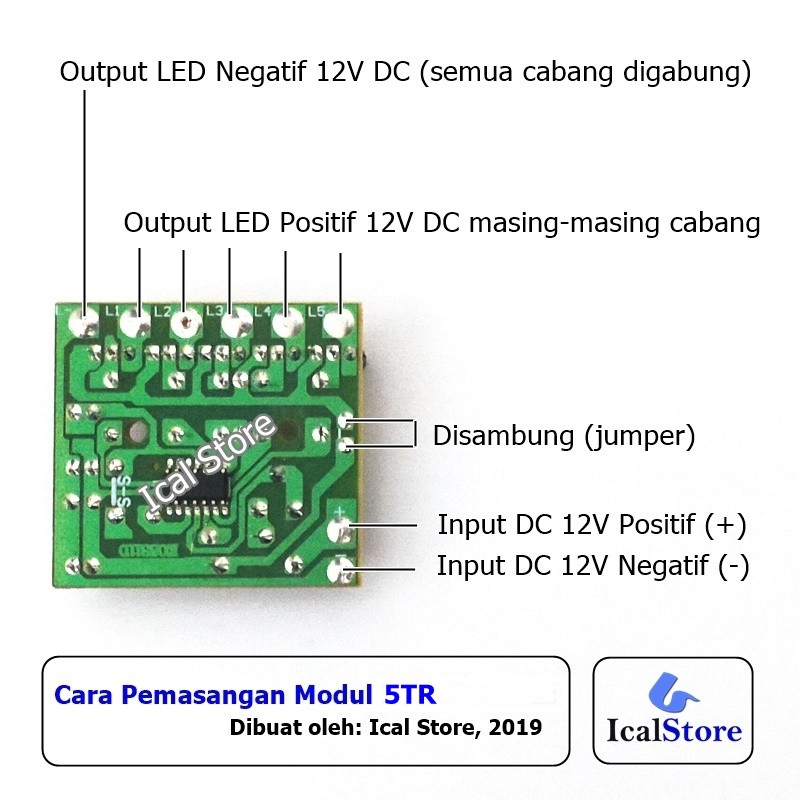 Jual Modul Kit LED 5 Channel (5TR) 8 Mode Kombinasi Auto Manual ...