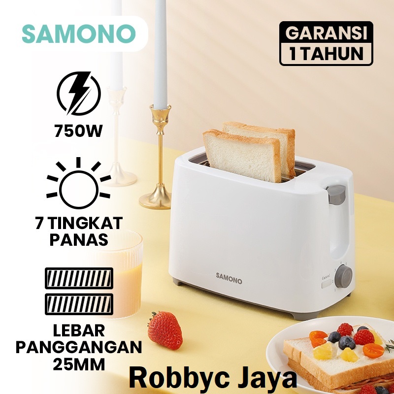 Jual SAMONO Toaster Panggangan Roti 2 Sisi Bread Toaster SW-TW750 ...