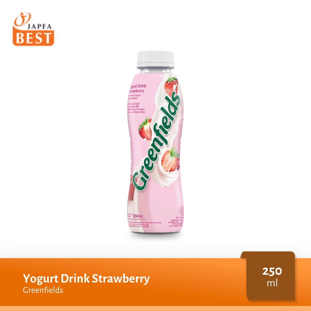 Jual Yogurt Drink Strawberry Greenfields 250 ml | Shopee Indonesia