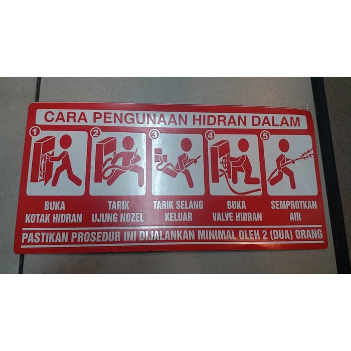 Jual JUAL STICKER VERNISH LAMINATING CARA PENGGUNAAN HYDRANT 50X20CM ...