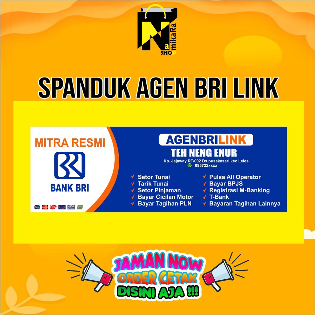 Jual Banner Spanduk Backdrop Brilink / Banner BRILINK / Spanduk Agen ...