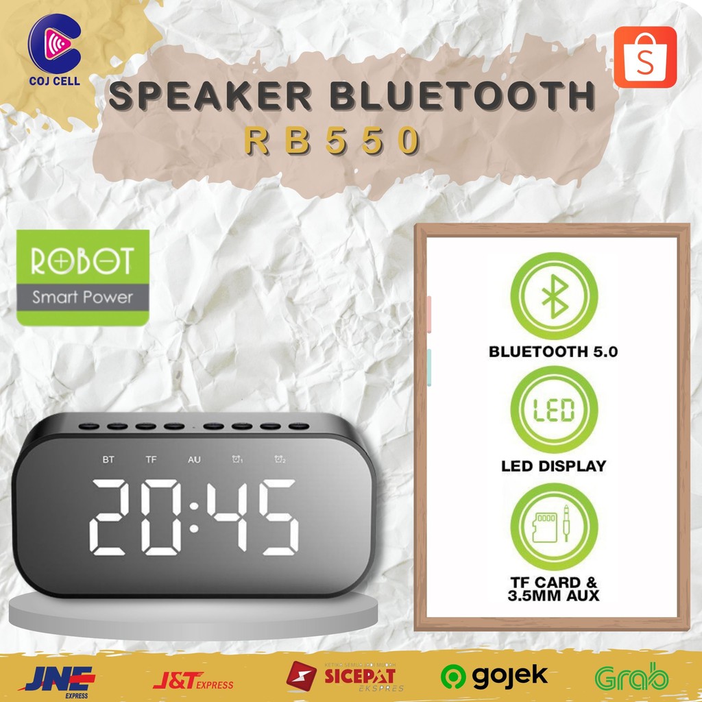 Jual Speaker Bluetooth Merk Robot Tipe RB550 Timer/Jam Original ...