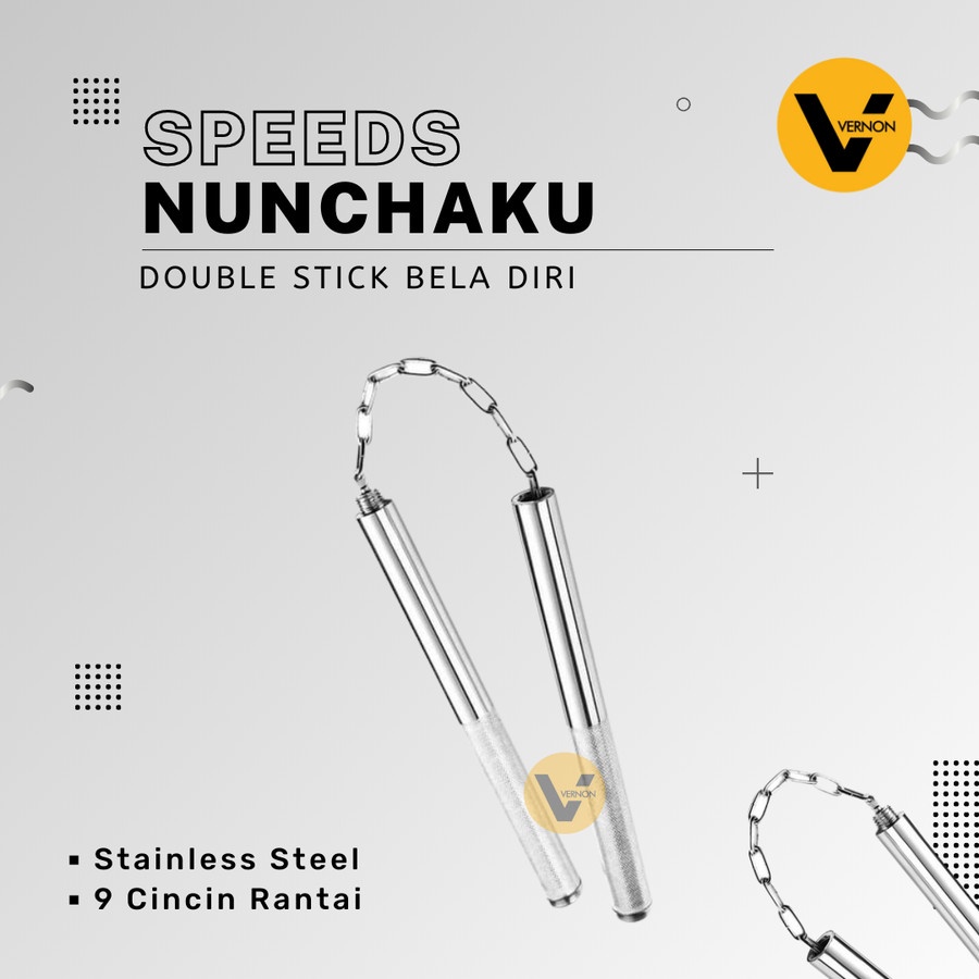 Jual Nunchaku Double Stick Freestyle Besi Stainless Alumunium SPEEDS ...
