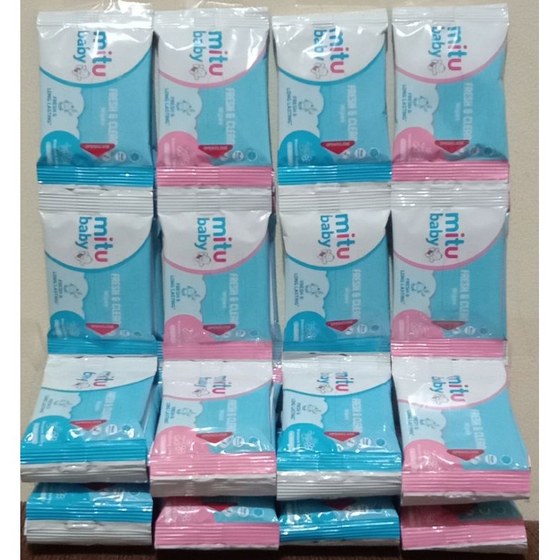 Jual mitu baby TISSUE BASAH wipes renceng 4s (1renceng isi 12pcs ...