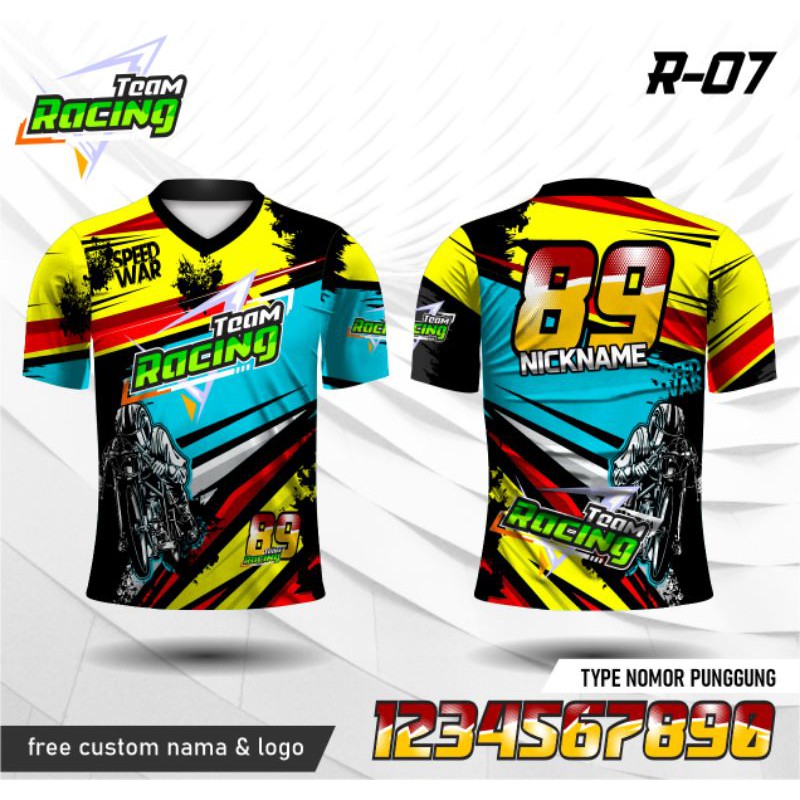 Jual jersey racing team kaos balap motor/mobil/trail | Tipe A | Shopee ...
