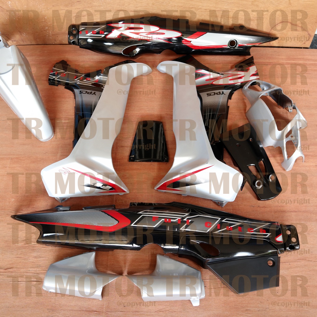 Jual Cover Body Fizr Full Set Full Clutch Hitam Silver Full Set Halus Kasar Cover Bodi Yamaha