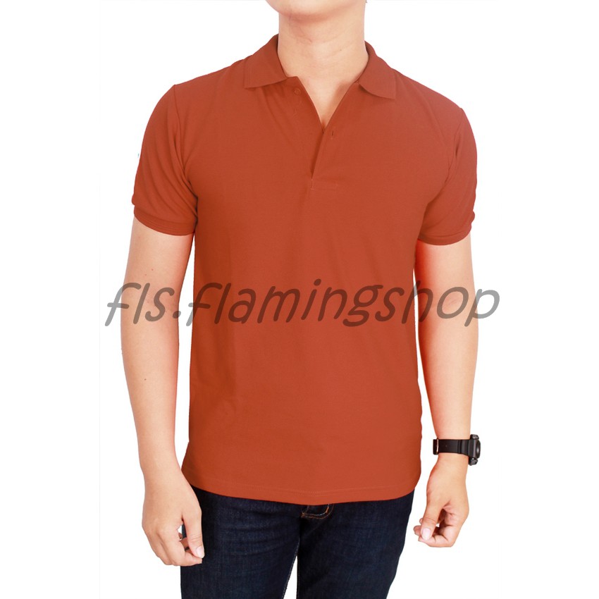 Jual Polo Shirt Merah Bata Tshirt Polo Kaos Kerah Polo Kaos Polo Poloshirt Kaos Berkerah Baju