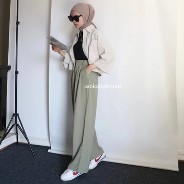 ASOKA Loose Pants 999 Trousers Wanita PART 1 Celana Kulot Wanita Celana Kantor Formal Casual